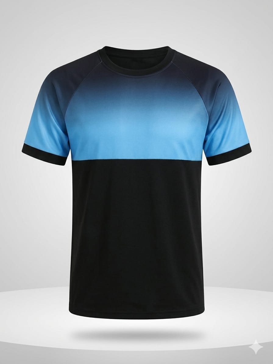Blue Gradient Athletic T-Shirt